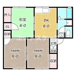 メゾンドパークス【1階】の間取り