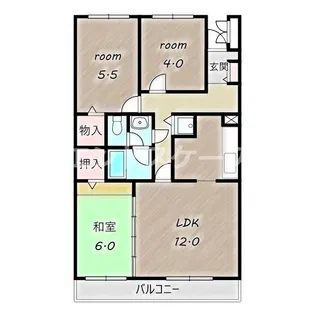 中里マンション【2階】の間取り