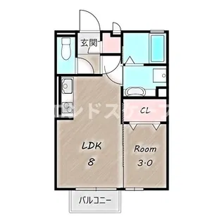 ディアコートA【1階】の間取り