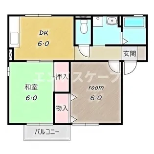 コーポしばづかⅡ【2階】の間取り