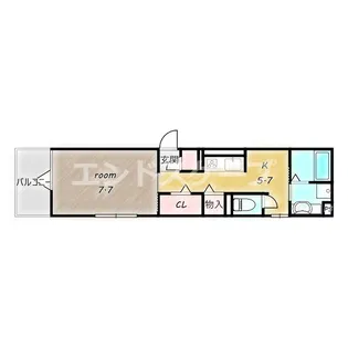 La Maison 表町【305号室】の間取り