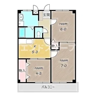 カイハイツⅡ【201号室】の間取り