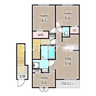 フォレストビューⅡ【2階】の間取り