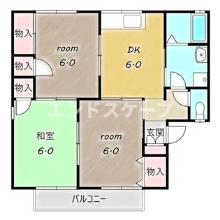 ラ・クレベールB【2階】の間取り