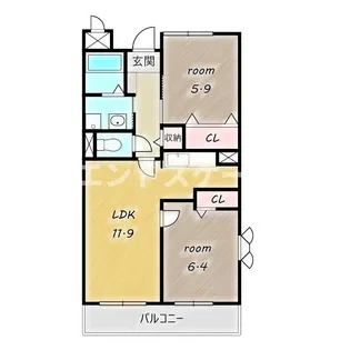 ボヌール発京【3階】の間取り