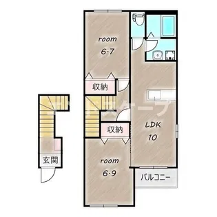 ラムールⅡ【2階】の間取り