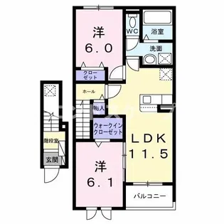 ティアフォルクス【2階】の間取り