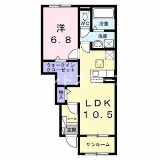 ティアフォルクス【1階】の間取り