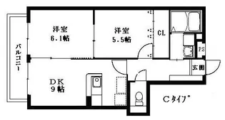 2DKの間取り画像