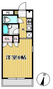 ウエストパレス奈る駒【1階】の間取り