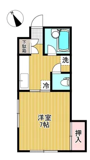 コーポ楓【1階】の間取り