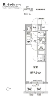 エスリード大阪城PREMIER【7階】の間取り