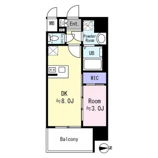 エスリード大阪CENTRAL【1205号室】の間取り