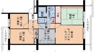 兵庫県神戸市須磨区横尾9丁目【マンション】の間取り
