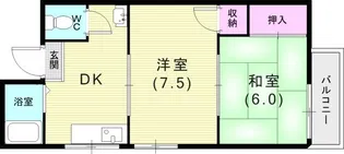 下沢マンション【4階】の間取り