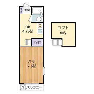 雅17ワイズ【I号室】の間取り