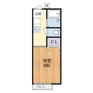 サンフルとよばし【202号室】の間取り