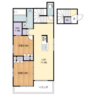 さくらメゾンA【201号室】の間取り