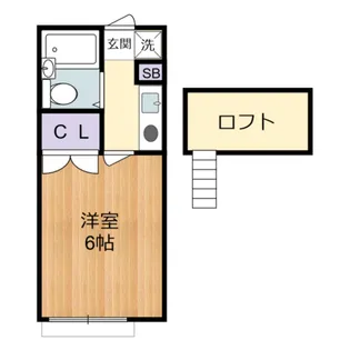 パークプレイス【208号室】の間取り