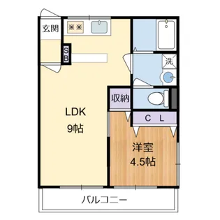 小さな庭【1階】の間取り