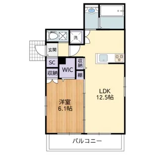 さくらメゾンB【101号室】の間取り