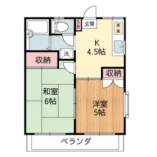エランドールB【201号室】の間取り