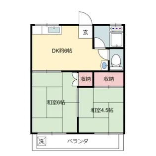 東緑コーポ【202号室】の間取り