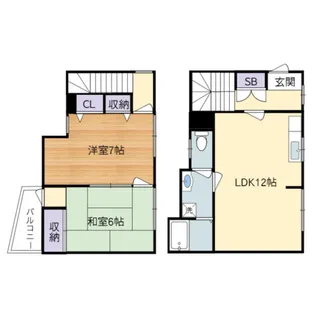 メゾン梨里【103号室】の間取り