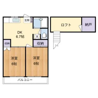 モンシャトーイノウエ【202号室】の間取り