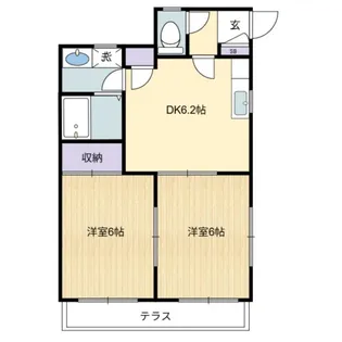 カーサヴェルデ【101号室】の間取り