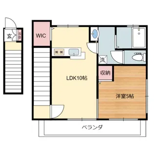 クレール【202号室】の間取り