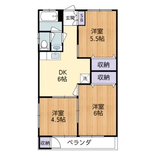 上水ハイツ【205号室】の間取り