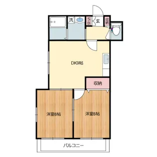 グリーンリーフ【102号室】の間取り