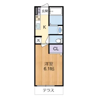 Moon Mist【105号室】の間取り