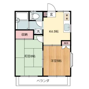 エランドールB【103号室】の間取り