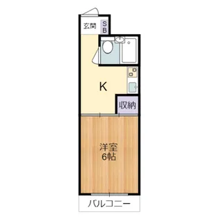カメリアハウス【406号室】の間取り