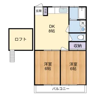 グリーンキャピタルT【202号室】の間取り