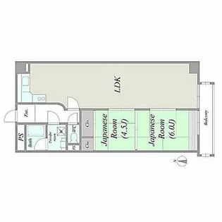 田代マリンハイツ【4階】の間取り