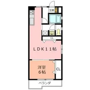 大脇ビル【503号室】の間取り