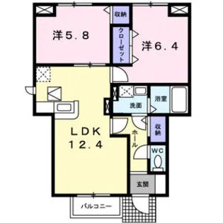 グレースメゾン【101号室】の間取り