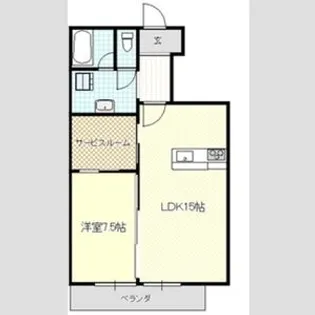 ヒラノマンション【4階】の間取り