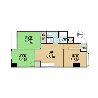 第二森ビル【4階】の間取り