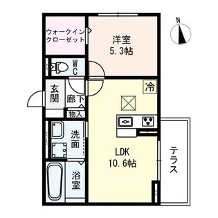 D-room名駅D棟【301号室】の間取り