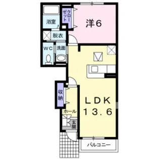 ラフレシール【105号室】の間取り
