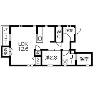 ALEX【201号室】の間取り