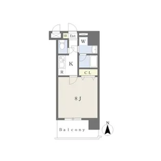 カレント茶屋が坂【4階】の間取り