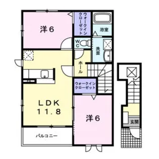 プロムナード【201号室】の間取り