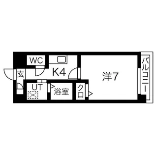 セオークス東山【1階】の間取り