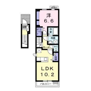メゾン・ソレイユ【2階】の間取り