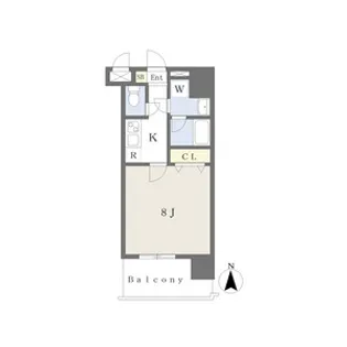 カレント茶屋が坂【1002号室】の間取り